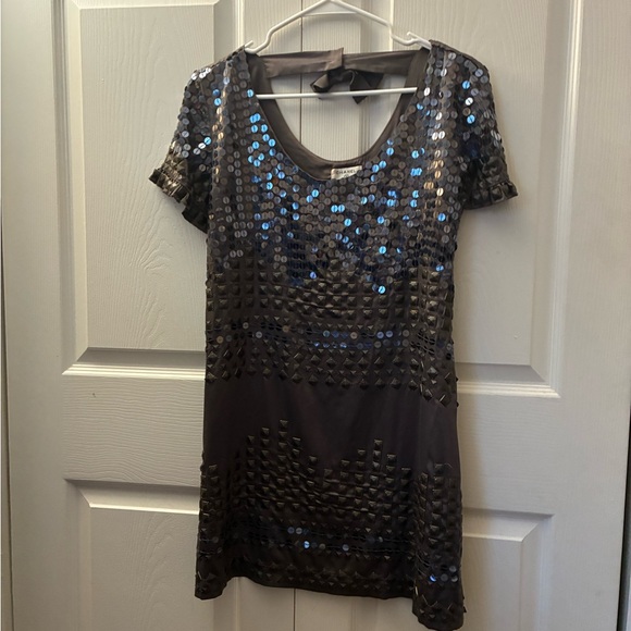 Chanel Sequin Short Sleeve Dress - gray - Picture 1 of 16